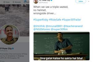 Pune police's Super 30 meme on road safety leaves Hrithik in splits