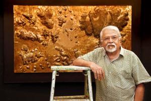 Canvasses of artist SG Vasudev on show at the NGMA Mumbai