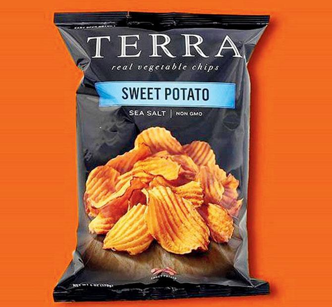Terra real vegetable chips in sweet potato sea salt