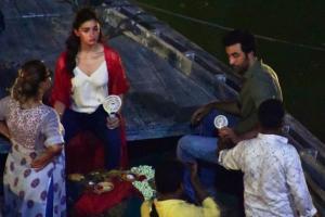 Alia Bhatt and Ranbir Kapoor take a boat ride on the sets of Brahmastra