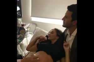 Amy Jackson shares cute photo from pregnancy checkup with George