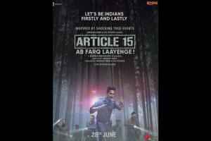 Ayushmann Khurrana shares an intriguing poster of Article 15