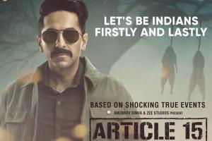 Ayushmann Khurrana drops a serious poster of Article 15