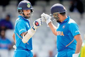 India's first opening pair to put on 100-plus v Australia in World Cup