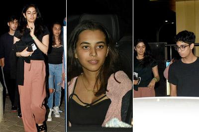 Khushi Kapoor and Aaliyah Kashyap hang out in Juhu with friends