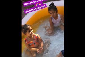 Mira shares a pic of Misha's 'nani house pool party' and it's too cute