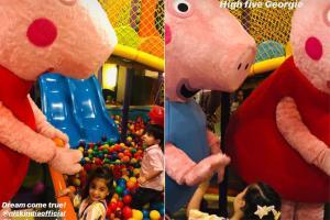 Misha Kapoor meeting Peppa Pig is just any other kid today; see photos