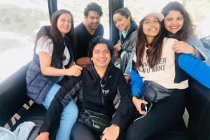 Saaho: Shraddha Kapoor poses with Prabhas and crew amidst shooting