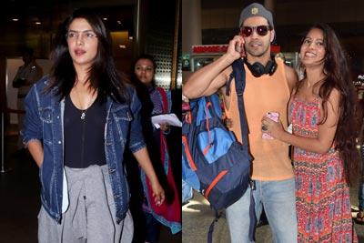 Airport Diaries: Priyanka back in Mumbai; Varun mobbed by a crazy fan