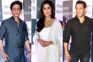 SRK, Salman Khan, Katrina Kaif clicked at Baba Siddique's Iftar party