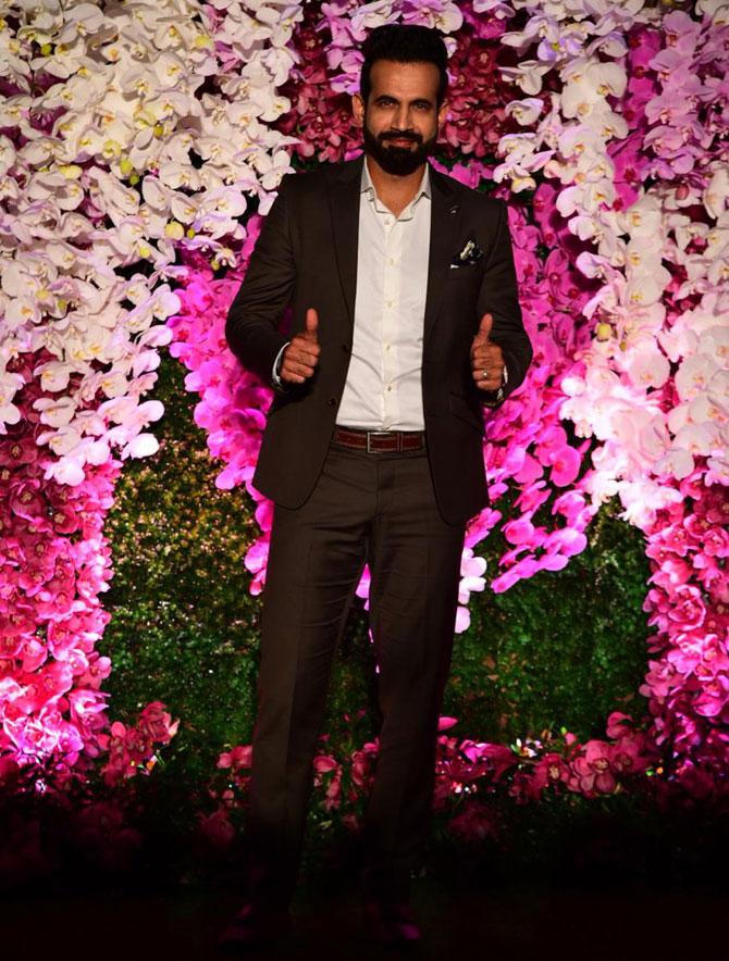 Former cricketer Irrfan Pathan attended the glitzy celebration in honour of newly-weds Akash Ambani and Shloka Mehta