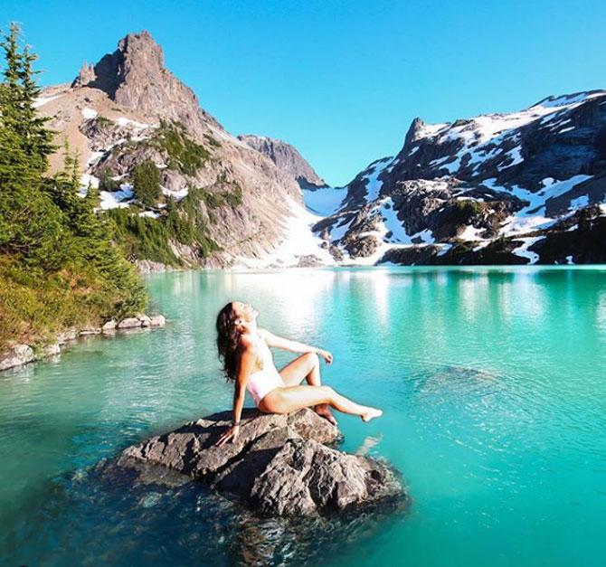 This picture was taken from one of her trip to Alpine Lakes Wilderness. Annie is a hiker, traveller and gives major solo travelling goals to women around the globe. (Pic courtesy/Annie Jensen)