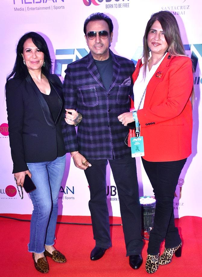 Ayesha Shroff, who was elated about her children's success, posed with the bad-boy of Bollywood, Gulshan Grover, at the launch event. 