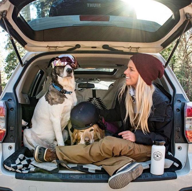 Breeze Turner is a die-hard animal lover and all pet dogs accompany her in all her travels be it deep lakes or camping out in the open. She is a true adventure queen as her Instagram is usually about paddleboarding and camping outside solo with her fur mates. 
(Pic courtesy/ Instagram/Breeze Turner)