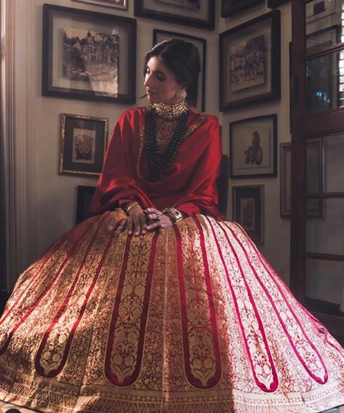 In picture: Prerna Goel is seen posing stunningly for a photo shoot and she looks ethereal in red.