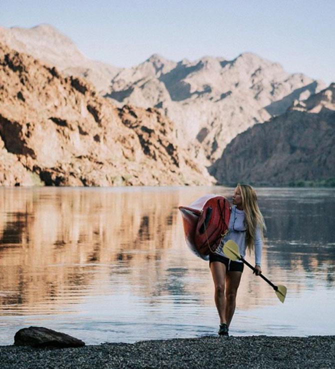 This picture is from her Nevada trip of the Colorado River where she went rafting to Colorado, Utah, and Arizona. 
(Pic courtesy/ Instagram/Elise)
