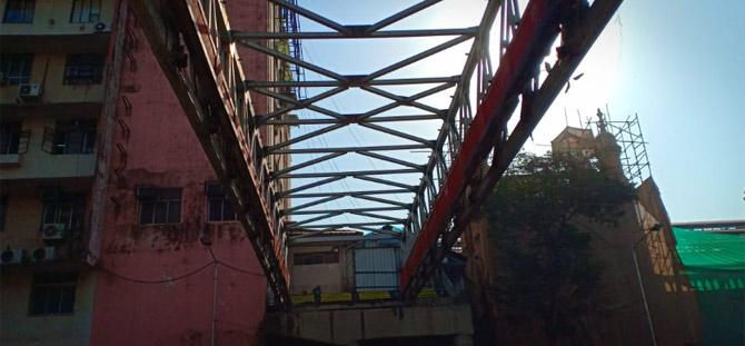 A look at the Mumbai CST foot overbridge on Friday morning, March 15.