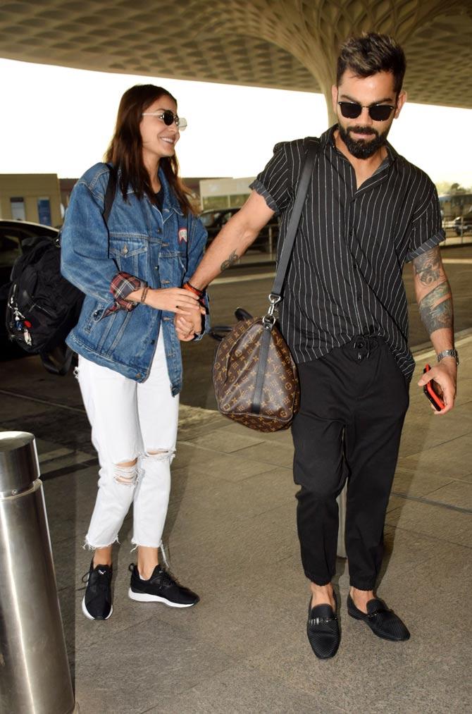 Virat Kohli pulling Anushka Sharma in this picture, aren't they cute together? Virat Kohli will captain a strong Royal Challengers Bangalore team in search of their maiden IPL title.