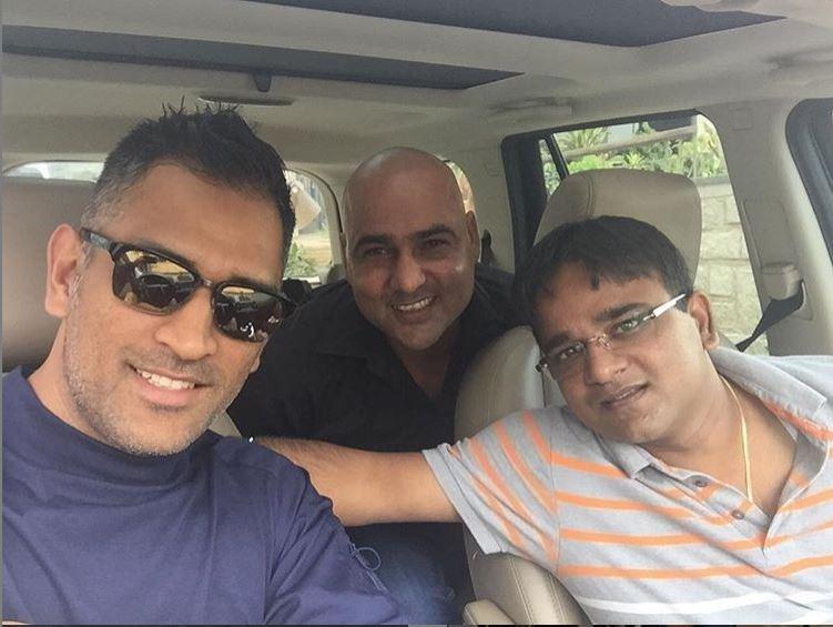 MS Dhoni posted this picture from a drive with his childhood buddies. He captioned, 