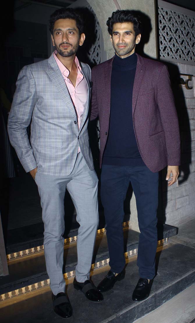 The party continued for the next day as well! Shaad Randhawa clicked with the OK Jaanu actor Aditya Roy Kapur at the restaurant launch celebration held in the city. 