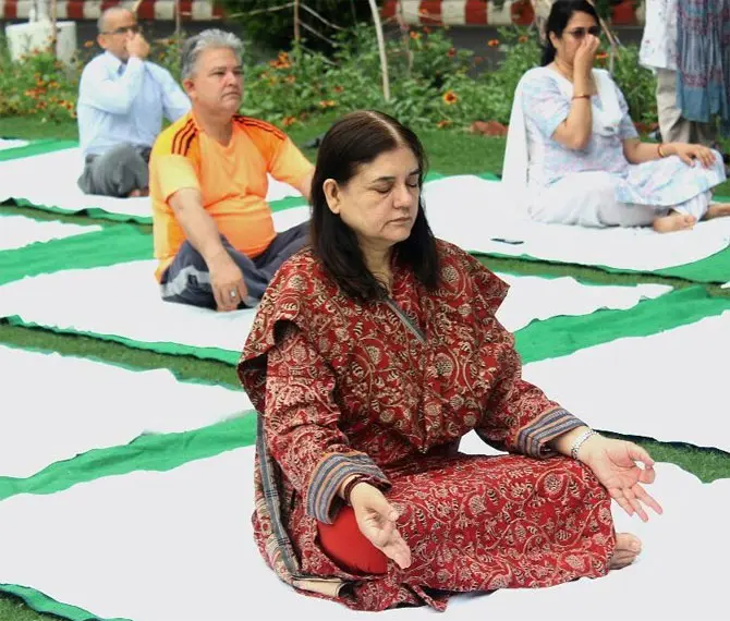 Manek Gandhi strongly advocates issues like animal rights, women and child welfare, veganism and yoga. She lauded tennis star Sania Mirza for practising pre-natal yoga
