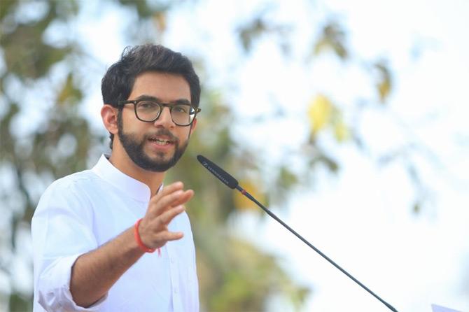 Aaditya Thackeray, Yuva Sena chief attended an event in Palghar district with Devendra Fadnavis, Chief Minister of Maharashtra and BJP leader. The two Mumbai politicians were seen interacting with the residents of Palghar ahead of the 2019 Lok Sabha elections. 