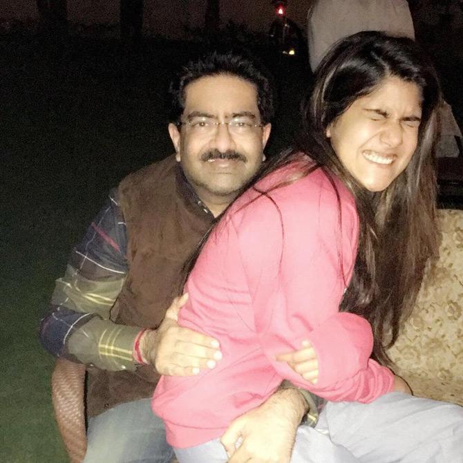 Ananya Birla shared this candid photo with her father and wrote, 