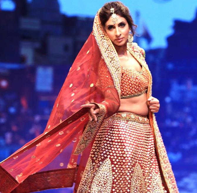 Shweta Bachchan Nanda walks the ramp for the event at Worli
