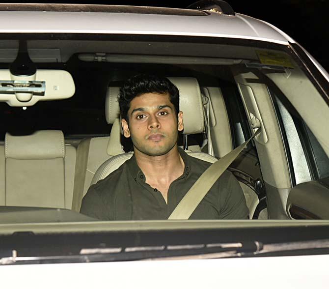 Based in the year 2007 to 2009 the movie marks the acting debut of Zaheer Iqbal and Pranutan.
In picture: Bhagyashree's son Abhimanyu Dassani arrive for the Notebook screening in Andheri. 