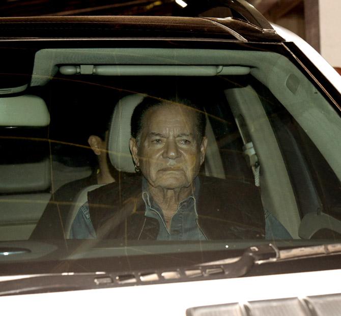 The film marks the debut of Zaheer Iqbal and Pranutan. Notebook takes the audience on a romantic journey back in time against the backdrop of Kashmir, raising the question - can you fall in love with someone you never met?
In picture: Salim Khan also attended the special screening of Notebook at YRF Studios in Andheri.