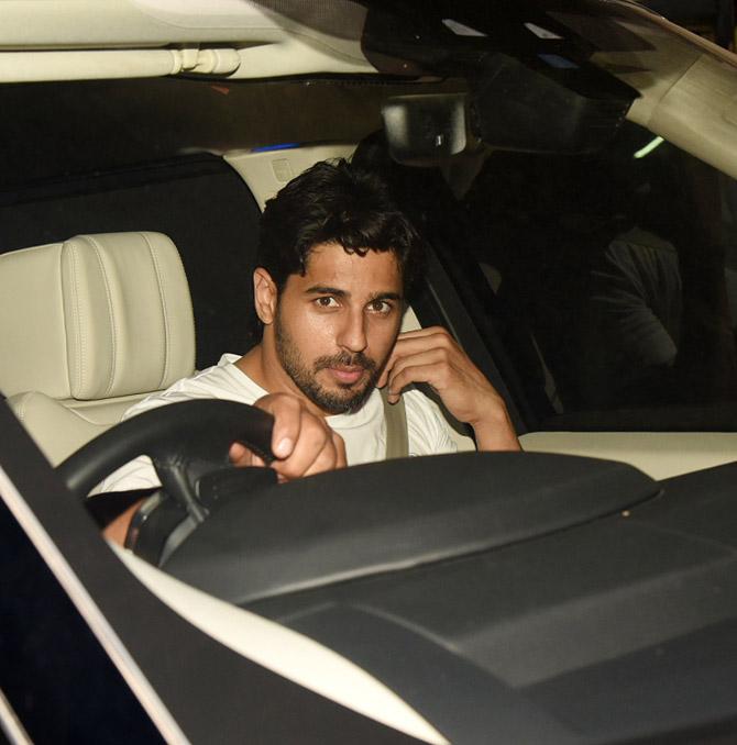 Sidharth Malhotra was also clicked by the shutterbugs at the special screening of Pranutan and Zaheer Iqbal-starrer Notebook.