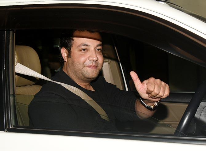 Varun Sharma gives a thumbs up as he arrived at the special screening of Notebook.