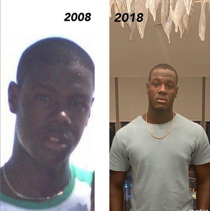 Carlos Brathwaite posted this picture, keeping in trend with the #10yearchallenge. He wrote, 