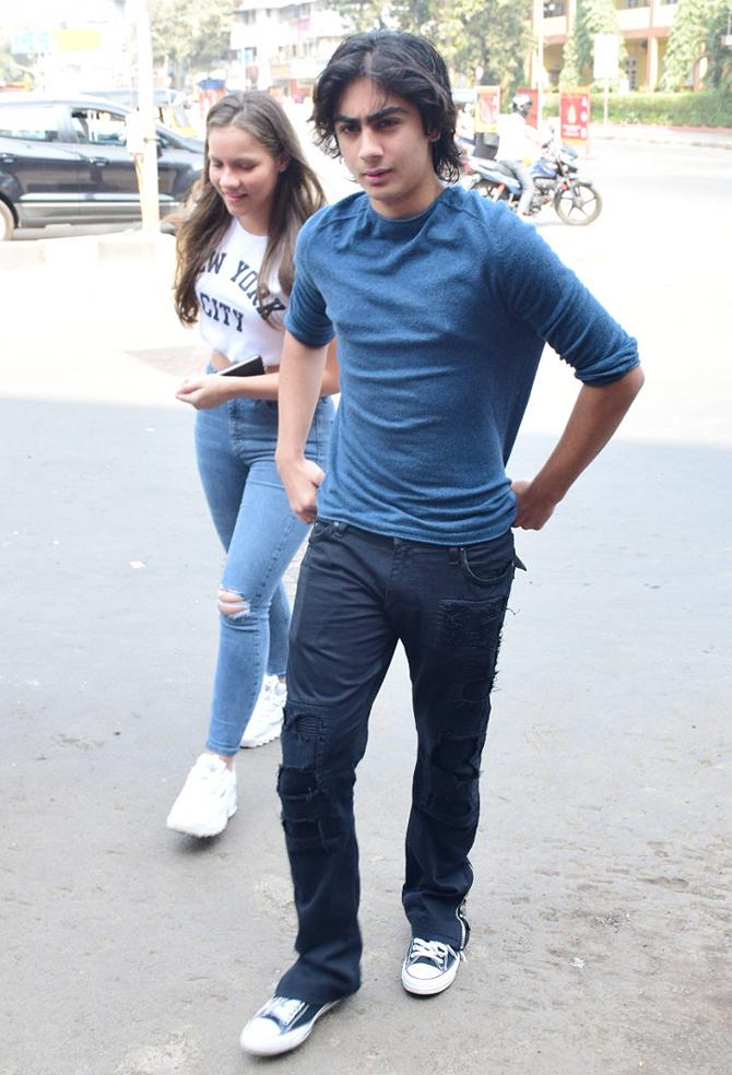 So why do Bollywood celebrities frequently visit the outlet? The answer is very simple - it serves high-quality seafood with warm hospitalityIn picture: Malaika Arora's son Arhaan Khan is seen outside Bastian restaurant on a hot afternoon for lunch. Arhaan walked in the eatery with his female friend.
