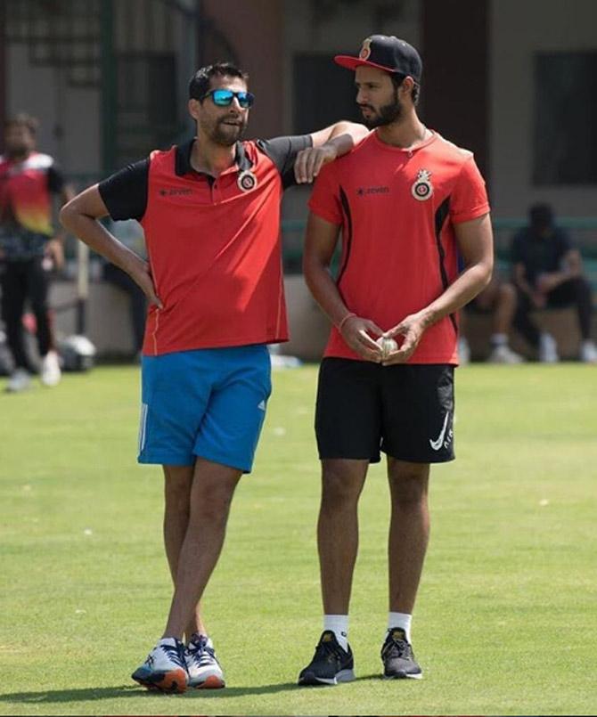 Shivam Dube posted this picture from the RCB training camp. He wrote, 