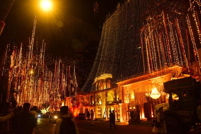 Before the nuptials, the Ambani residence at Altamount Road - Antilia will be decked up like a bride, with flowers and lights