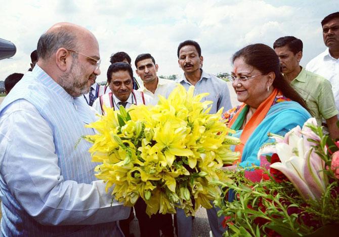 She returned to state politics in the year 2009, by becoming the leader of the opposition in the Rajasthan Legislative Assembly and held on to the post till December 2013. In the same year assembly elections were held, where she defeated Meenakshi Chandrawat, Congress candidate from the Jhalrapatan constituency. Raje gathered more than 50,000 votes from the Jhalrapatan constituency. She had won five times from the same constituency.