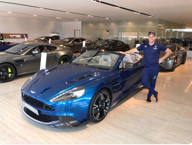 Colin Ingram was born in Port Elizabeth, South Africa, where he started following cricket at the age of 10.
In pic: Colin Ingram posted this picture of his all new Aston Martin, he captioned, 