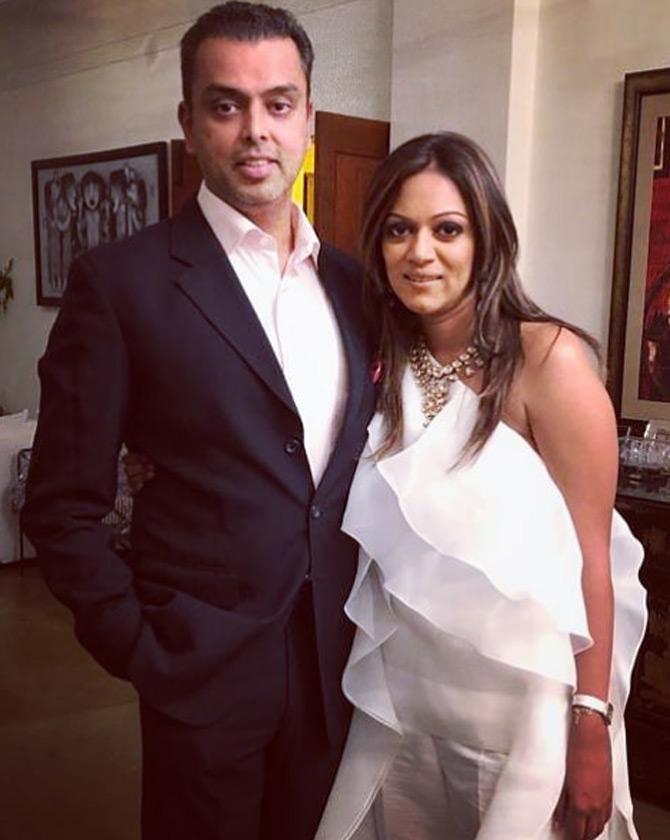 Milind Deora is married to Pooja Shetty Deora, Bollywood film producer and MD of Adlabs Imagica. Pooja is the daughter of business scion Manmohan Shetty and the two tied the knot in November 2008
In photo: Milind Deora poses for a picture with wife Pooja as he captions it: Me & the Missus!
