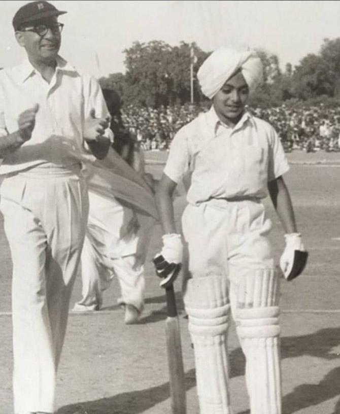 Captain Amarinder Singh shared this picture of him from his teenage days when he was extremely enthusiastic towards cricket.
