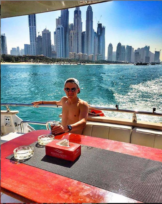 Sam Curran posted this picture from a holiday in Dubai. He wrote, 