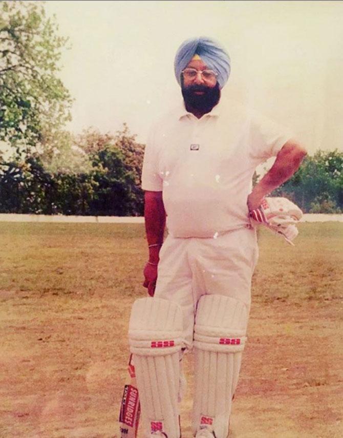 He was an active player and shares this picture decked up in his cricket gear from the days when he played cricket regularly. He also loves watching cricket matches on TV and is a die-hard fan of the Indian Cricket team.
