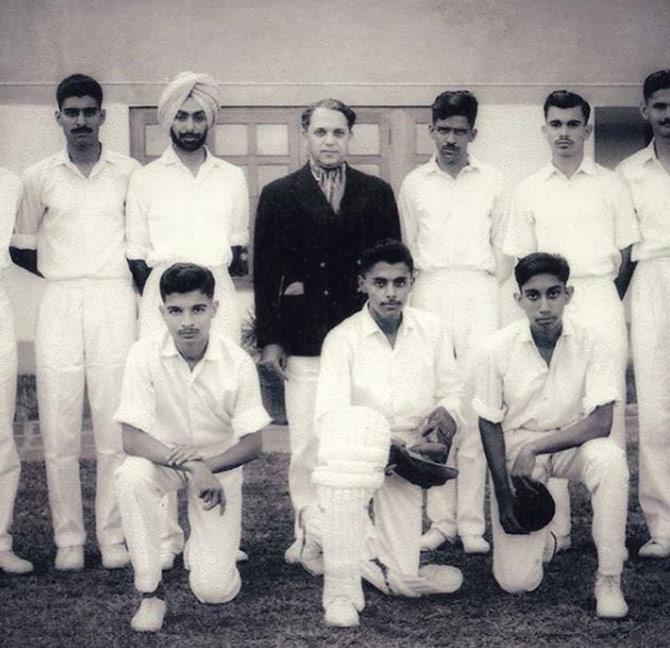 Singh is known for his active participation in various sports out of which cricket was his favourite. He shared this picture of his golden days where his cricket team posing with Commandant, Rear Admiral B A Samson.
