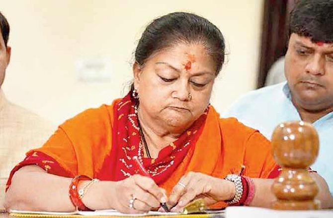Vasundhara Raje stepped down as chief minister of Rajasthan in December 2018 after BJP lost the assembly elections.