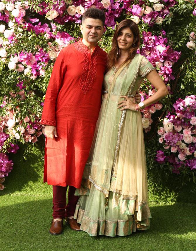 Ace photographer Dabboo Ratnani with wife Manisha Ratnani attended the grand wedding of industrialist Mukesh Ambani's son Akash Ambani with Shloka Mehta