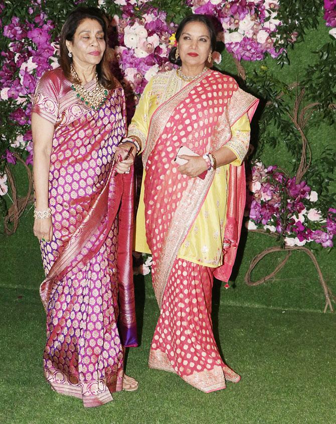 Shabana Azmi attended the grand wedding of industrialist Mukesh Ambani's son Akash Ambani with Shloka Mehta