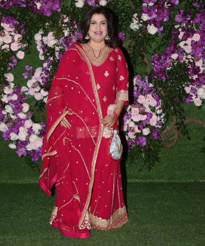 Filmmaker Farah Khan attended the grand wedding of industrialist Mukesh Ambani's son Akash Ambani with Shloka Mehta