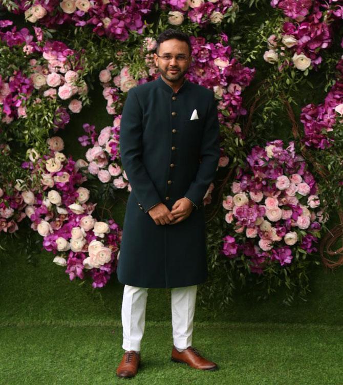 Cricketer Parthiv Patel attended the grand wedding of industrialist Mukesh Ambani's son Akash Ambani with Shloka Mehta