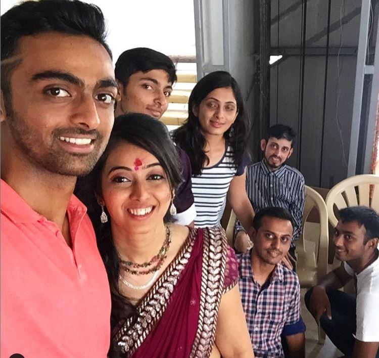 Jaydev Unadkat is an Indian cricketer who has played for the national team and is currently playing for Saurashtra in domestic cricket and for Rajasthan Royals in the IPL.
In pic: Jaydev Unadkat with his sister Dheera Unadkat and cousins.
