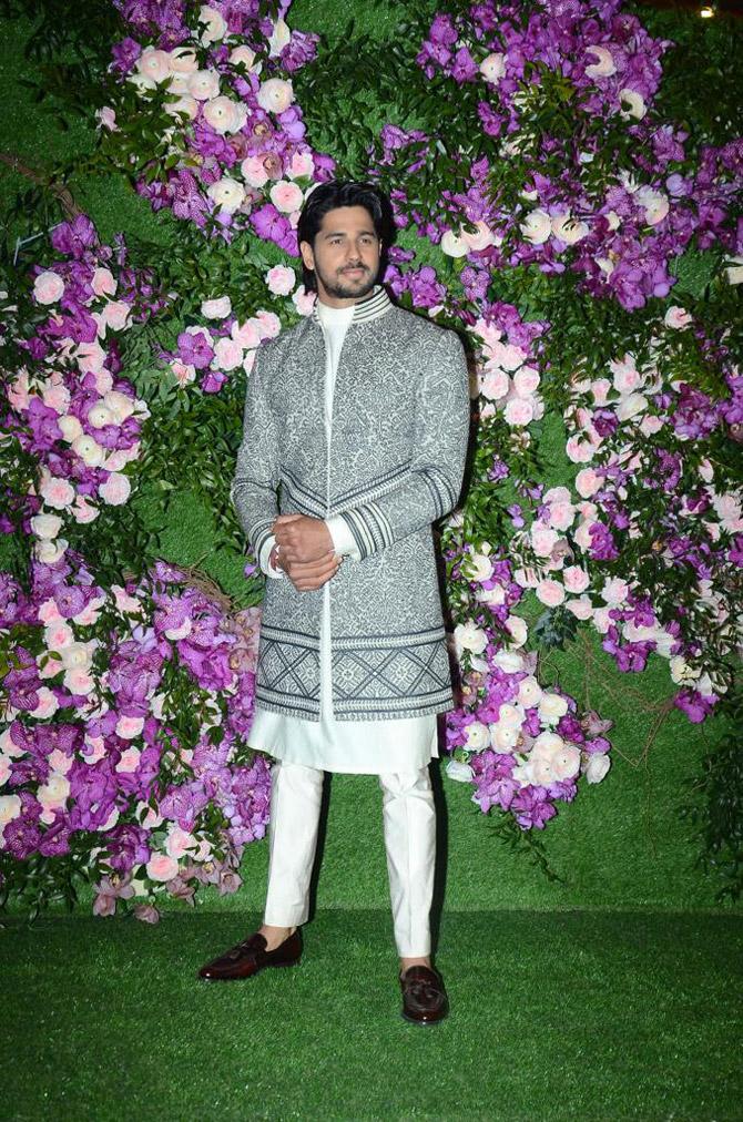 Actor Sidharth Malhotra arrived for the wedding looking all dapper in this traditional attire